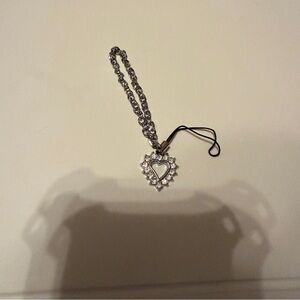 Silver Heart Pendant Keychain